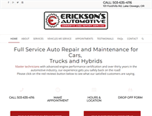 Tablet Screenshot of ericksonsautomotive.com